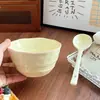 Tigela Tigela de Sopa Tigela Grande Conjunto de Louças Linda Tigela de Arroz Louça para Uma Pessoa Conjunto de Tigela e Prato Conjunto de Louças para Duas Pessoas Doméstico