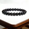 Pulseira de Cristal 8mm Pulseira de Pedra Natural Ágata Moda Simples Círculo Único Contas Redondas Pulseira Elástica de Contas