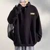 Sudadera tipo polo de manga larga para hombre, nueva tendencia otoño/invierno 2026 estilo americano, top pullover casual holgado