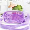 Nova Bolsa de Armazenamento Cartoon Cor Gelatina para Meninas com Compartimentos de Alta Qualidade para Cosméticos, Artigos de Higiene Pessoal e Papelaria, Transversal, Removível