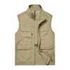 2022 nuevo chaleco para hombre casual cuello alto multibolsillos chaleco color sólido secado rápido talla grande abrigo chaleco para hombre compra grupal