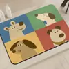Lama de Diatomáceas Absorve Água e Seca Rapidamente na Porta de Entrada Tapete Doméstico Banheiro Tapete Antiderrapante Desenho Animado Banheiro Tapete de Chão para Banheiro