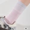 Meias de pilha de cano alto finas de primavera e verão ins vento duplo Luo Kou máquina tudo-em-um costura sem ossos cano alto meias femininas atacado