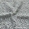 Tela de encaje soluble en agua de alta gama blanca de 90 cm con un estilo fresco para vestidos de novia de mujer, con bordado hueco tridimensional