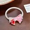 Clip de Goma Acrílica Coreana con Forma de Mariposa Tridimensional para Cola de Caballo Anillo para el Cabello con Diamantes para Todo Tipo de Peinado Pasador