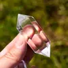 Prisma hexagonal de cristal blanco natural, cristal de energía desmagnetizante Vogel del Himalaya de doble punta, adorno