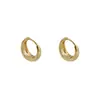 Pendientes de Aro Lisos de Plata de Ley S925 de Lanlan's Home Piezas de Cobre Ganchos de Oreja de Aguja de Plata Sentido de Diseño de Nicho Estilo Fresco de Gama Alta Pendientes de Aro Redondos