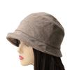 Novo chapéu de pescador de abas onduladas feminino outono e inverno pequeno chapéu de lã bacia chapéu retrô cacheado casual chapéu fino chapéu de sol quente