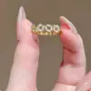 Nuevo Anillo de Zirconia para Hacer Dinero Estilo Chino, Lujo Ligero, Versátil, Personalizado, Moderno, Retro, de Nicho, Anillo Abierto Ajustable