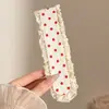 Faixa de cabelo de tricô floral com velcro para mulheres, presilha de franja floral doce, faixa de cabelo para arrumar o cabelo, acessório de cabelo estilo pastoral francês