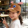Gorra de Béisbol con Orejas de Ciervo de Dibujos Animados 3D para Niños y Niñas, Sombrero para el Sol para Exteriores de Primavera y Otoño