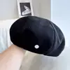 Boina Redonda Pequena Estilo Japonês Chapéu de Pintor Lã Outono Inverno Estilo Vintage Chapéu Botão Cor Sólida Chapéu de Moda Versátil para Crianças