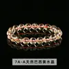 Jingde Jewelry 8A Pulsera de Citrino Natural Hielo a través de Cristal de Sídney Pulsera de Cuentas Redondas de Círculo Único Joyería al por Mayor
