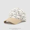 Boné de Baseball Estampado de Urso Estilo Coreano, Moda Infantil de Comércio Exterior Fofo Desenho Animado Chapéu de Sol para Bebê, Boné de Aba para Meninos
