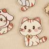 Parche de tela con logotipo bordado por computadora original, insignia bordada, accesorios de ropa, dibujos animados de gato de peluche, logotipo de Zhang Zi