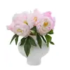 Buquê de Peônias Artificiais, Arranjo de Flores para Mesa de Sala de Estar, Buquê de Flores Artificiais para Interior, Luxo Leve de Alta Qualidade