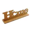 Adornos de Escritorio de Madera Rompecabezas de Madera Decoraciones de Boda Bienvenida a Casa Recortes Creativos Accesorios en Inglés