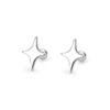 Pendientes de estrella de plata S999, mini pendientes sencillos con diseño de temperamento, con hebilla de tornillo para mujer, plata de ley al por mayor