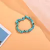 Pulsera de grava nueva europea y americana irregular hecha a mano elástica color versátil pulsera de grava accesorios de joyería