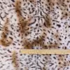 Tela de Peluche de Visón con Estampado de Leopardo de Nieve para Abrigos de Otoño e Invierno, Juguetes, Cojines y Pantuflas
