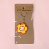 Pingente de Chaveiro Fofo Embalagem de Cartão de Papel Chaveiro de Desenho Animado Chaveiro de Casal em PVC Presente Pequeno para Eventos