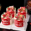 Adesivos de Feliz Ano Novo 2026 Decoração de Bolo Bandeira Happynewyear Ano do Cavalo Decoração de Confeitaria de Véspera de Ano Novo