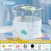 Tina de baño para bebé, plegable, para uso en casa, transparente, interior, para niños, recién nacidos, tina de baño, alberca