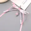 Coreano y Japonés Tela Nueva Lazo Gota de Agua Colgante para Teléfono Accesorio para Estuche de Auriculares Bolso con Abalorios Hecho a Mano Cadena Colgante