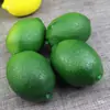 Fruta Limón Plástico Espuma Ponderado Fruta Falsa Bloque Modelo Decoración de Gabinete Rodaja de Limón Adorno de Utilería