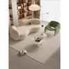 Estilo Crema Sofá Curvo para Vestíbulo Tienda de Ropa para Mujer Área de Descanso Tela Belleza de Uñas Recepción Resistente a Manchas Combinación Curva