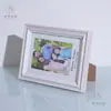 Moldura de Foto Infantil Minimalista Branca Vazia de 5 polegadas Display Estilo Ins Moldura de Foto Pequena de 5 polegadas Ornamento de Foto Criativo de Madeira Sólida