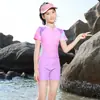 Traje de baño para niña de una pieza 2024 nuevo traje de baño rosa para niña secado rápido traje de baño para aguas termales al por mayor