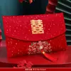 Envelopes vermelhos de casamento 2026 novo modelo bolsas de envelope vermelho para noivado e casamento, envelopes de tecido de alta qualidade de tamanho grande para presentes em dinheiro