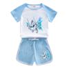 Muñeca de huevo Fiesta niños y niñas traje de verano 2023 nuevo infantil caricatura algodón manga corta pantalones cortos delgado conjunto de dos piezas
