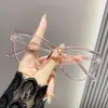 Óculos de Grau Retrô Triangulares Cat-Eye para Rostos Quadrados e Redondos, Armação Grande para Transmissão ao Vivo no Tiktok para Mulheres com Miopia