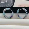 Aretes de Aro Azules Estilo Étnico, Clips para Orejas Retro para Mujer, Diseño de Nicho, Aretes de Alta Gama, Joyería para Orejas Única y Exquisita