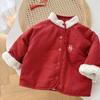Ropa de Año Nuevo para niños de 0 a 6 años, abrigo de invierno con forro polar bordado y acolchado de algodón grueso, abrigo de invierno para niñas AY651