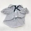 Camisa a Rayas de Manga Corta Transfronteriza para Perros, Ropa de Primavera y Verano para Teddy, Corgi, Bulldog Francés, Caniche y Cachorros Pequeños