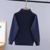 Sudadera con cuello mao para niño, Top de rayas casual de primavera para niños, Camiseta de manga larga para niños talla mediana y grande, Nuevo estilo de primavera y otoño para niño