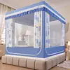 Cortina de Cama Blackout Removível de Fundo Completo Mosquiteiro para Uso Doméstico Nova 2025 Instalação Sem Queda Sem Ferramentas Cortina de Cama Quente Estilo Princesa Tenda