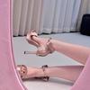 Sandalias de Banquetes de Ballet Lolita con Hebilla de Una Tira Estilo Francés Impermeables Plataforma Color Champaña Tacones de Aguja con Lazo para Mujer