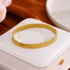 Pulsera de Acero de Titanio No se Desvanece Pulsera Simple Versátil para Mujer Superficie Lisa Pulsera con Incrustaciones de Pedrería Cierre de Pulsera Fabricante de Lujo Ligero Europeo y Americano Venta al por Mayor