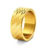 Nuevo Anillo de Acero de Titanio Nuevo Modelo Popular de 12 mm de Ancho con Textura Martillada Personalizable para Hombres y Mujeres, Fuente de Dropshipping