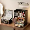 Tocador de Escritorio Set de Cajas de Almacenamiento para Cosméticos, Gabinete de Almacenamiento tipo Cajón a Prueba de Polvo de Gran Capacidad para Joyería y Cuidado de la Piel