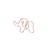 Clips Metálicos de Animales de Dibujos Animados Clips con Forma de Oro Rosa Almacenamiento Papelería Creativa Venta al por Mayor Suministros de Oficina