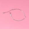 Pulseira de corrente osso de cobra de prata s925 semiacabada ouro branco contas vestíveis material para acessórios de prata para pulseira DIY