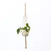 Corda para Pendurar Vaso de Flores de Rede para Jardinagem Sacola de Rede de Algodão Tecida à Mão Corda para Pendurar Vaso de Flores Pendurar Plantas Cesta Suspensa para Vaso de Flores Interna e Externa