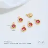 Acero de Titanio Inoxidable Incrustado con Circonita de Colores 12 Piedras de Nacimiento Colgantes Redondos Accesorios de Joyería para Pulseras Collares Pendientes Hechos a Mano