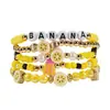 Pulseras de Frutas Dulces y Lindas: Fresa, Piña, Plátano, Cereza, Aguacate, Kiwi, Manzana, Pulseras Bohemian