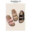 Sandalias Birkenan de Cuero Genuino con Tira Trasera para Uso Exterior en Verano 2024 Sandalias de Playa con Suela Gruesa para Mujer
